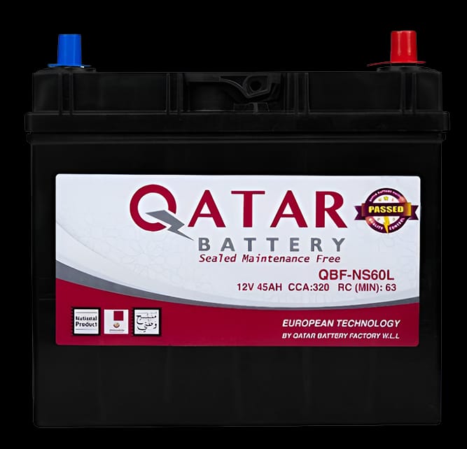 QATAR BATTERY QBF-NS60L (45Ah) – Sealed Maintenance Free